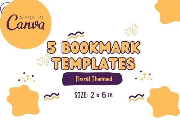 5 Floral Bookmark Canva Templates: Design & Print Your Own