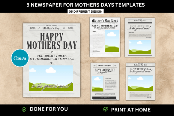 5 Mothers Day Newspaper Templates for Unique Celebrations
