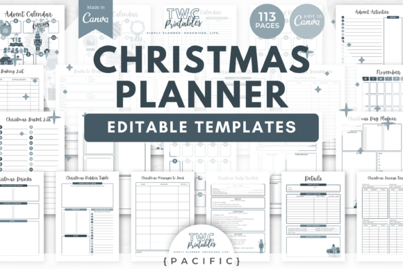 Christmas Planner Canva Templates | PAC: Your Holiday Command Center