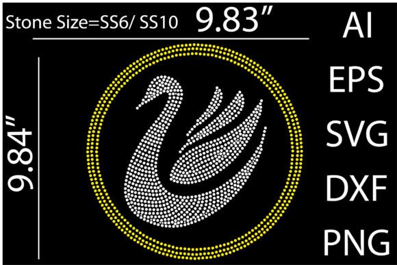 Elevate Your Craft with Printable Swans Rhinestone Templates De