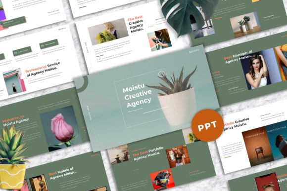 Moistu: A Creative Powerpoint Template for Modern Professionals