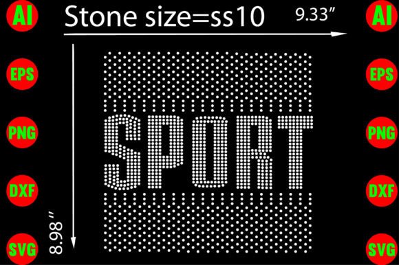 Sport Rhinestone Templates Design: Bold Graphics for Active Brands