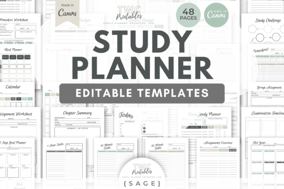 Study Planner Canva Templates: Organize Your Academic Life